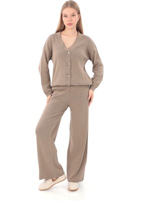 Le Mardi Kadın Pamuk Akrilik Karışımlı Hırka Pantolon Triko Takım