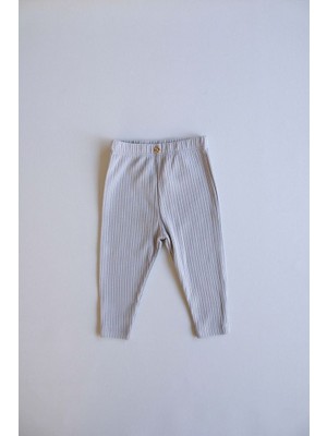 Ohlala Koala Gri Fitilli Tayt Kız Çocuklar İçin Modern Boru Paça Tasarımıyla Rahatlık Sağlar