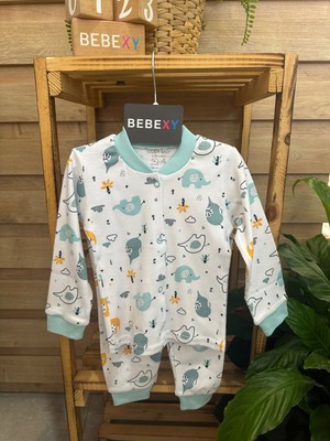 Fil Desenli Ağaçlı Pijama Takımı  Düğmeli