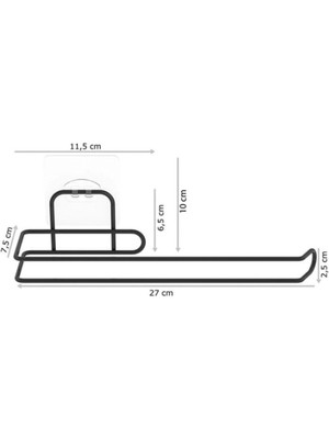 Sprenda Kendiliğinden Yapışkanlı Krom Paslanmaz Metal Havlu Kağıtlık Aparatı