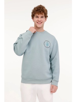 Lumberjack Greys 16URB2021 Erkek Sweat - Aqua