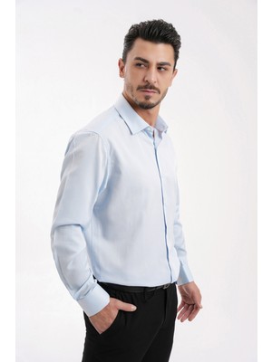 Yiğittekin Saten Slim Fit Erkek Gömleği