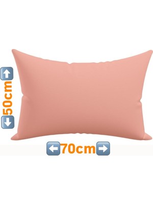 Gercella 2 Adet Narçiçeği Rengi  Cotton (Pamuk) 50X70  cm  Yastık Kılıfı Pillowcase