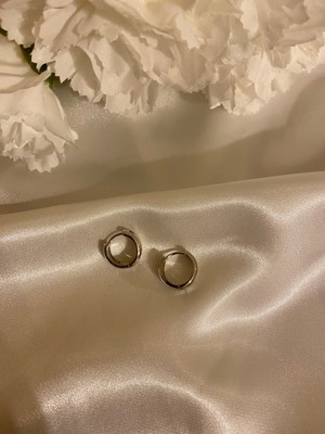 Anetta Jewelry Gümüş Silver Renk Çelik Kararmaz Halka Küpe