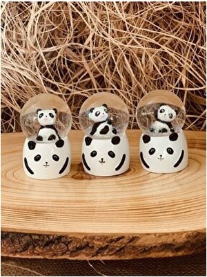 Skygo Küçük Boy Panda Kar Küresi Işıklı 6.5 cm