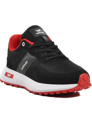 Walkway  Siyah-Beyaz-Kırmızı Kadın Spor Ayakkabı