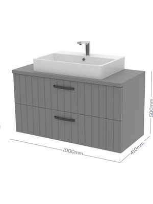 Creavit D10 Next Lavabo Dolabı Iki Çekmeceli 100 cm Lake Kapak