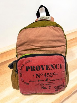 Old Cotton Cargo  Laptop Bölmeli Vintage Disayn Günlük Sırt Gezi Çantası New Minola 25 cm x 36 cm