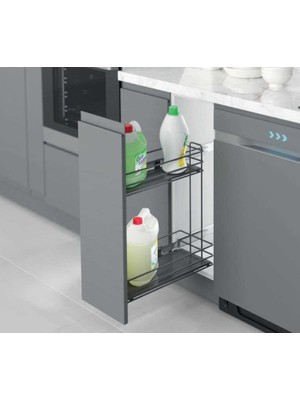 Starax Ahşap Tablalı Yandan Tls.raylı Deterjanlık - 16 cm (Fr.)-Antrasit