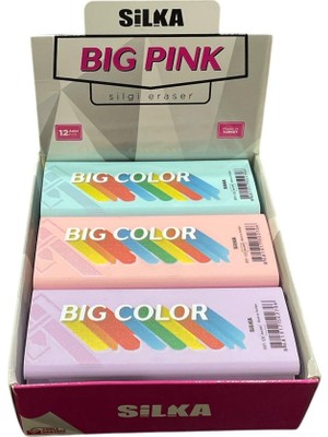 Silka Big Pink Dev Silgi 12 'li ( 1 Paket )  Made In Türkiye