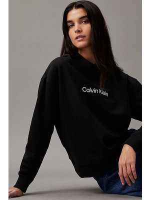 Kadın Ck Hero Logo Sweatshirt - Siyah