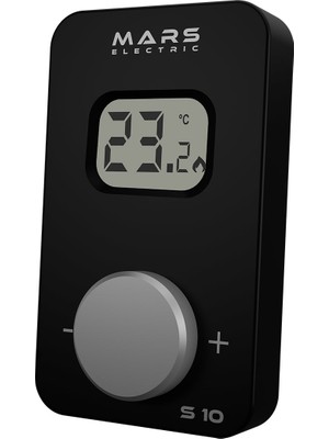 Native Audio N A By Mars Mars S10 Kablosuz Dijital Oda Termostatı Siyah Ultra Hassas Çalışma Modu ile Her Kombiye Uyumlu