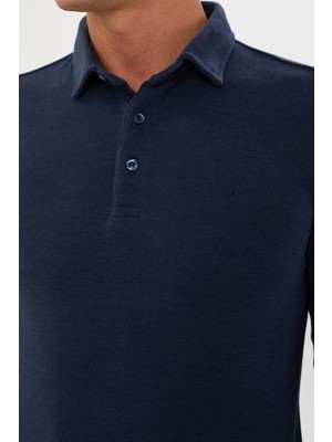 Tony Montana Tony Classics Kadife Selanik Polo Yaka Sweatshirt- KS-1491