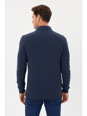 Tony Montana Tony Classics Kadife Selanik Polo Yaka Sweatshirt- KS-1491