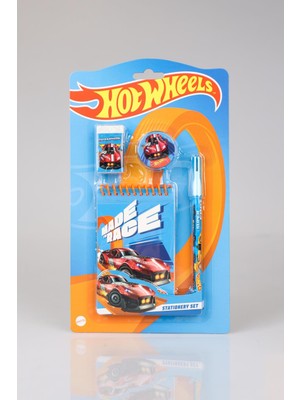 Hot Wheels Dekomus Ile Yeni Sezon Lisanslı Hot Wheels Not Defteri, Geçmeli Kurşun Kalem,silgi ve Kalemtraş Kırtasiye Seti