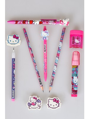 Hello Kitty Dekomus Ile Yeni Sezon Lisanslı Hello Kıtty 9 Parça " Full " Kalem Seti