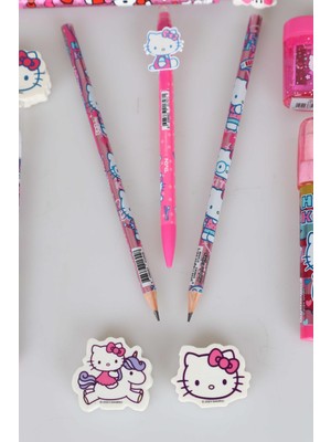 Hello Kitty Dekomus Ile Yeni Sezon Lisanslı Hello Kıtty 9 Parça " Full " Kalem Seti