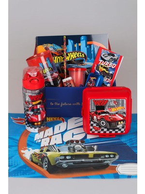 Hot Wheels Dekomus Özel Kutulu Yeni Sezon Lisanslı Hot Wheels Matara,beslenme Kabı,beslenme Örtüsü,oyun Hamuru Kırtasiye Hobi Seti