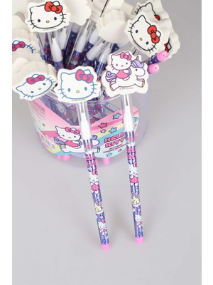 Hello Kitty Lisanslı Hello Kıtty Yumurtlayan Silgi Tepeli Kurşun Kalem