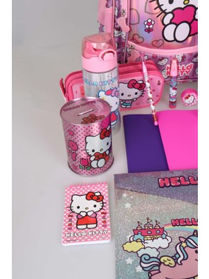 Hello Kitty Yeni Sezon Lisanslı Hello Kıtty Anaokul,beslenme ve Kalem Çantası Ile Beslenme Kabı,matara Kırtasiye Okul Seti