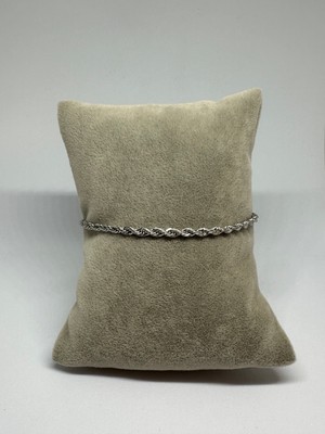 Silver 22 cm Unisex Burgu Zincir Çelik Bileklik