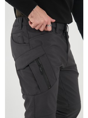 CAMP594 Outdoor Softshell Su Ve Rüzgara Dayanıklı içi Polarlı Kışlık Erkek Taktik Pantolon
