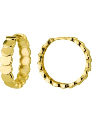 goldkupe 14 Ayar Altın Pul Halka Küpe 4,33 gr