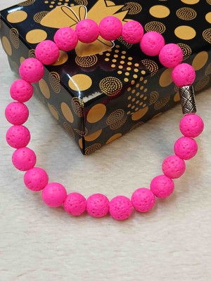Pembe Lav Taşı Doğal Taş Bileklik