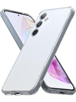 Fibaks Samsung Galaxy A34 Kılıf Kamera Korumalı Renksiz Şeffaf Esnek Silikon Kapak