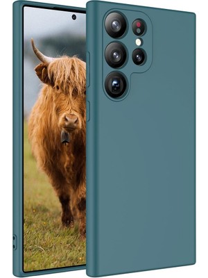 Samsung Galaxy S23 Ultra Kılıf Kadife Lansman Soft Yumuşak Liquid Silikon Kamera Korumalı Mara