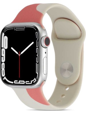 Fibaks Apple Watch Series 10/11 42MM 10/9/8/7/6/5/4/3/SE 41MM 40MM 38MM Renkli Kordon Kayış Bileklik Silikon