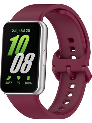Fibaks Samsung Galaxy Fit 3 Uyumlu Renkli A+ Kalite Kordon Kayış Bileklik Klasik Kaliteli Silikon