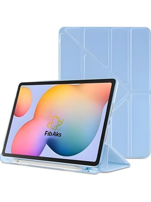 Fibaks Samsung Galaxy Tab S9 SM-X510 - S9 Fe SM-X710 10.9 - S10 FE Mavi Kılıf Kalem Bölmeli Koruyucu Kapak