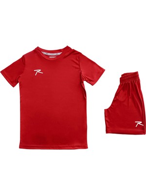 Raru Çocuk T-Shirt Şort Takım Paulus Kırmızı