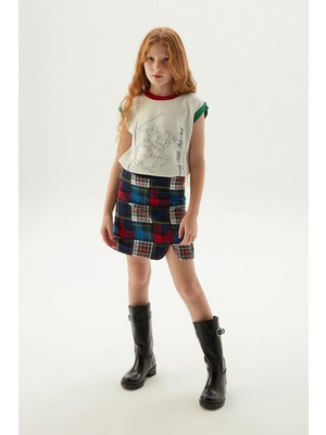 Bg Store Kız Çocuk Ekose Etek 23PFWBHG301