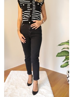 Derya Butik Füme Mom Jean