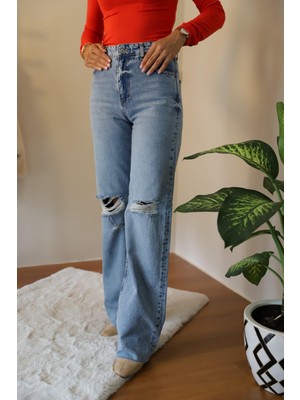 Derya Butik Wide Leg Blue Jean