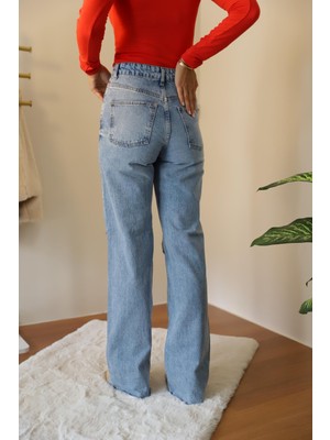 Derya Butik Wide Leg Blue Jean