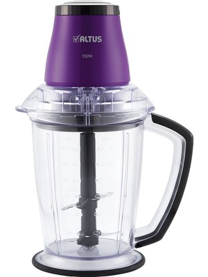 ALTUS 550W Cift Bıçaklı Doğrayıcı Mor Renkli Plastik Hazneli Kullanım Kolaylığı Sağlar