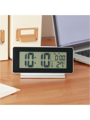 IKEA Digital Fılmıs Fonksiyonel Saat, Siyah, 16.5x9 cm Siyah Plastik Modern