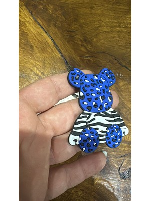 Gönülden Tasarım 7x5 cm Silikon Mavi Ayı Arma Dikiş Aplike