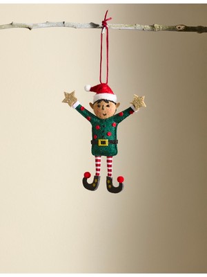 Keçe Elf Yılbaşı Süsü