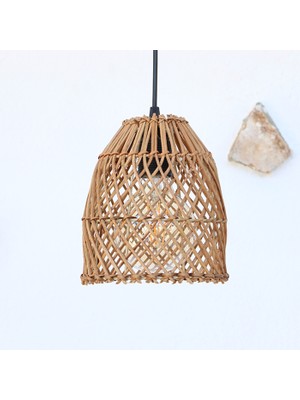 Zaria El Yapımı Rattan Mini Lamba & Sarkıt (16X18CM)