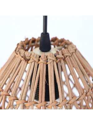 Zaria El Yapımı Rattan Mini Lamba & Sarkıt (16X18CM)