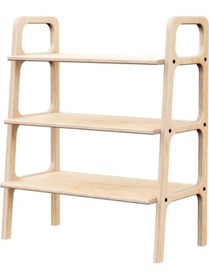 Woodesk Albero Masif Ahşap Kitaplık, 90X90, Natural Renk, CPT4654-90