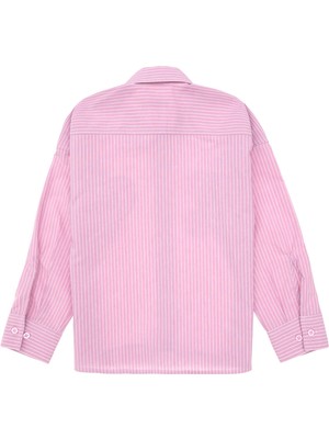 U.s. Polo Assn. Kız Çocuk Pembe Gömlek Desenli 50292363-VR041