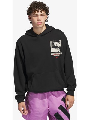 Adidas A.e. Graphic Erkek Siyah Günlük Sweatshirt.-
