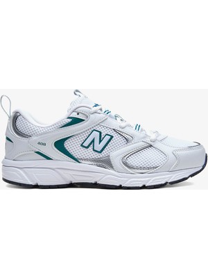 New Balance 408 Unisex Beyaz Spor Ayakkabı Hafif Yapı ve Kauçuk Taban ile Günlük Kullanıma Uygun