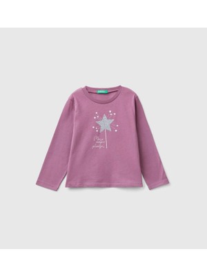 United Colors Of Benetton Kız Bebek Uzun Kol Tshirt 10gl