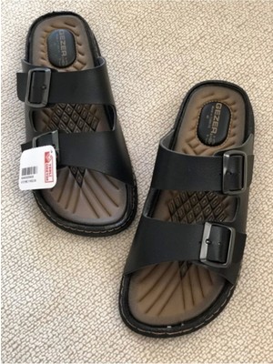 Gezer Anatomik Masaj Tabanlı Erkek Terlik Siyah Casual Kullanım İçin Konforlu Tasarım